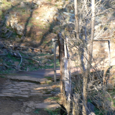 Due to the valley, a small bridge has been put in place