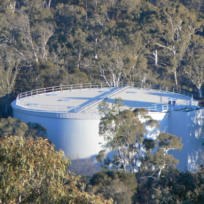 The water reservoir as seen in an earlier photo.