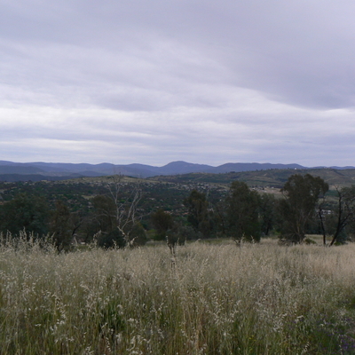 The view overlooking Weston, towards Stromlo and Cotter