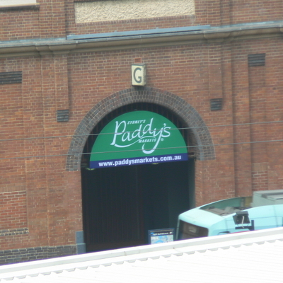 And in the same building, Paddy's Markets...and a train (not in the building, thankfully).