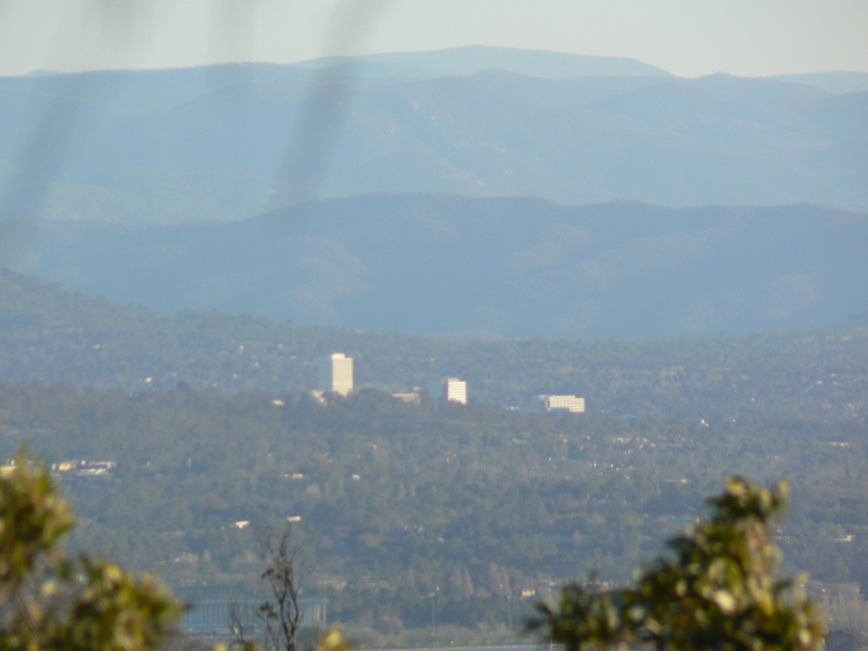 Woden is also visible from Mount Majura