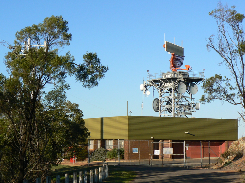 The highlight of the summit of Mount Majura, the Canberra Airport Radar.