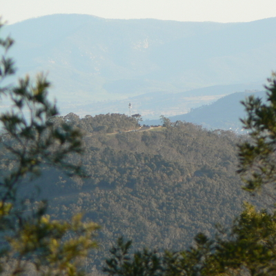 Mount Ainslie is visible from the summit of Mount Majura